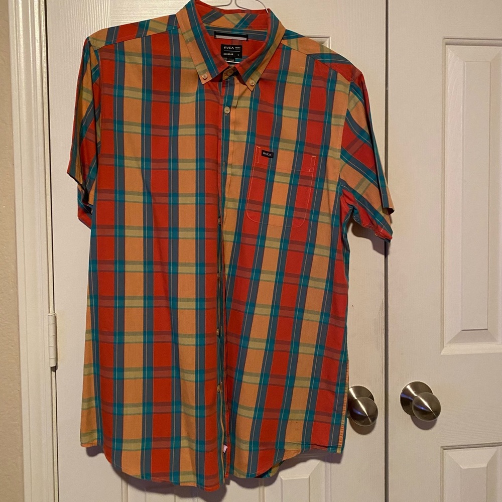 RVCA Plaid Button Down Shirt